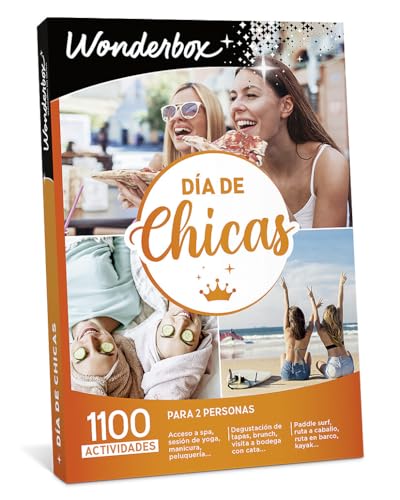 WONDERBOX - Caja Regalo - DÍA de Chicas - 1 Actividad de gastronomía, Actividad de Bienestar o de Aventura a Elegir para 2 Personas - Válido Durante 3 años y 3 Meses