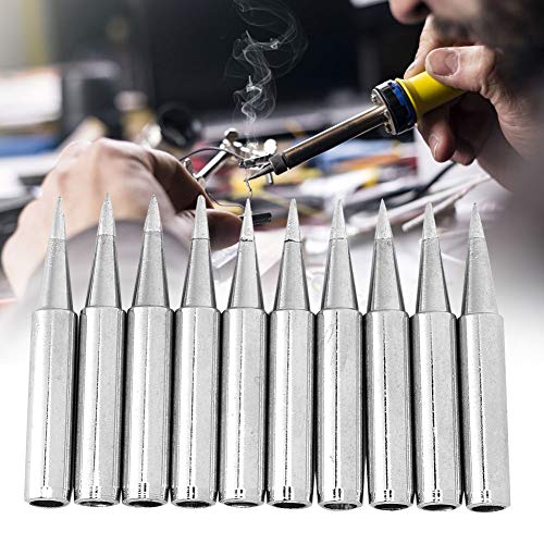 Image of 10Pcs Soldering Iron Tip, Solder Iron Tip Copper Solder Tip Welding Tool Accessory Tool Set 900M T 0.8D