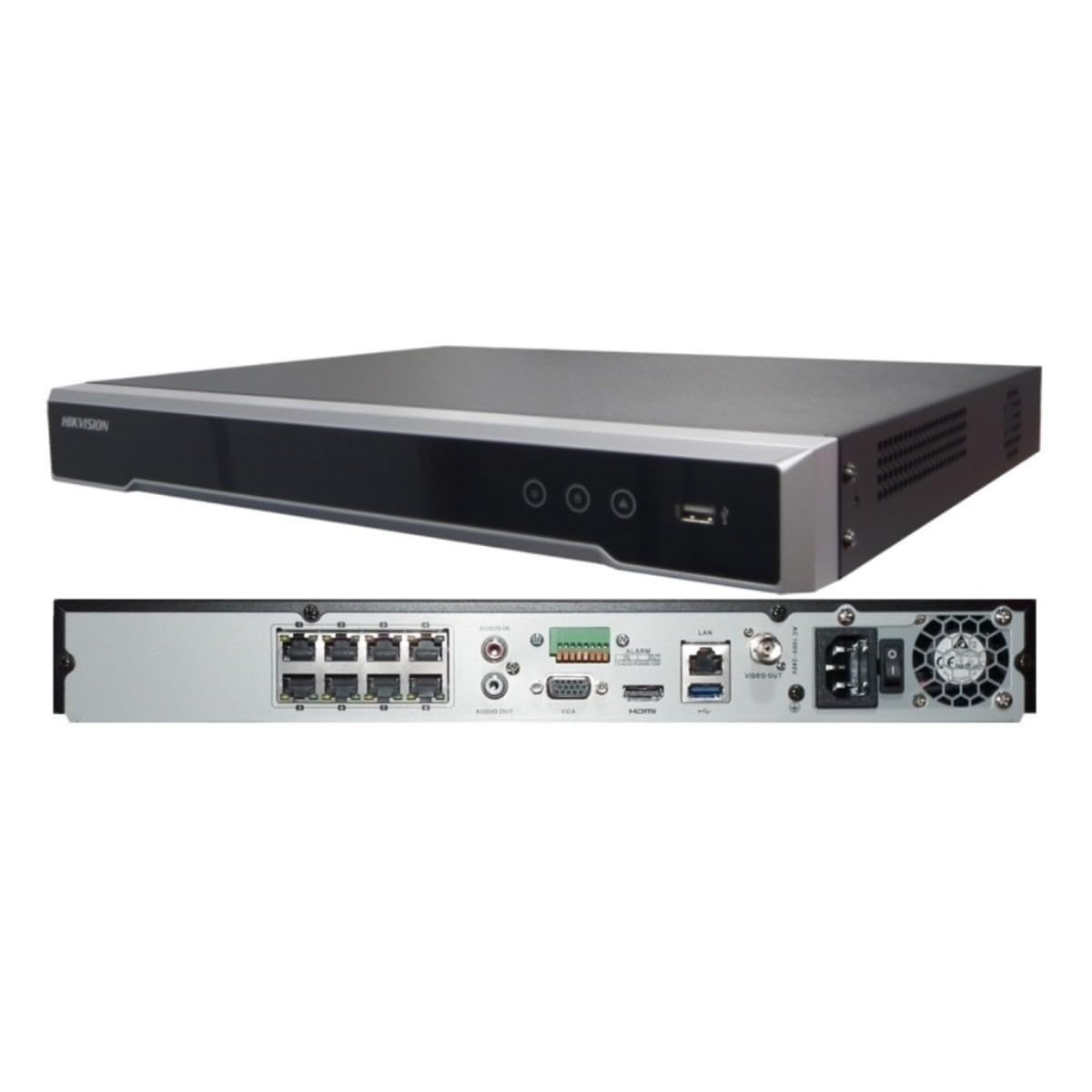 HIKVISION DS-7608NI-Q2 8 CH 2 HDD (8 TB) - Dispositivo de grabación de red (4 K)