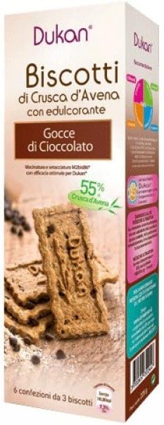 Dukan Expert Biscuits At Bran D'Avena With Chocolate Drops 6x3 Biscuits