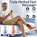Fußmassagegerät, 2 Stück 3-In-1 Elektrische Fußmassageräte, Tragbarer Fussmassagegerät mit Wärme und Massage, Kabelloses Foot Massager Neuropathie Linderung Fußermüdung