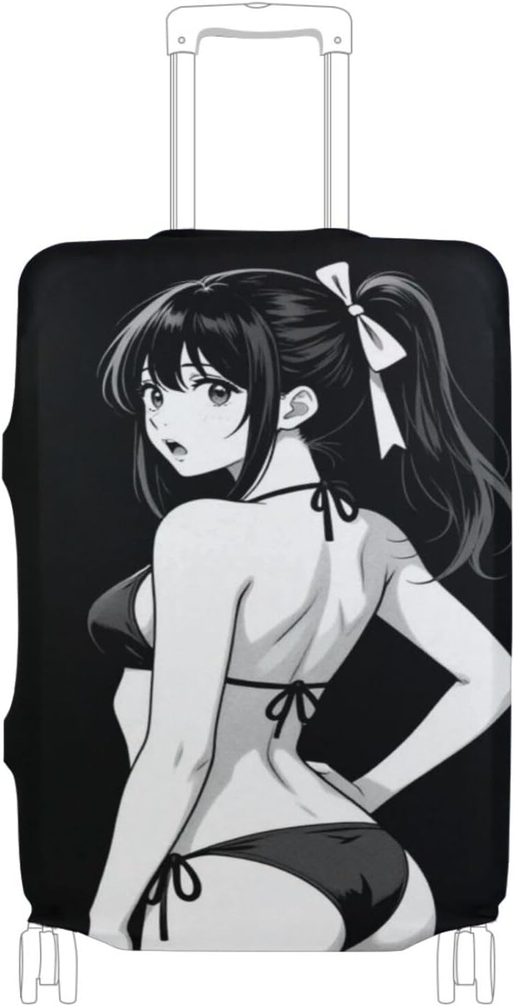 Anime Girl Japanese Elastic luggage covers Baggage Protector Fit 18-32 Inch Luggage
