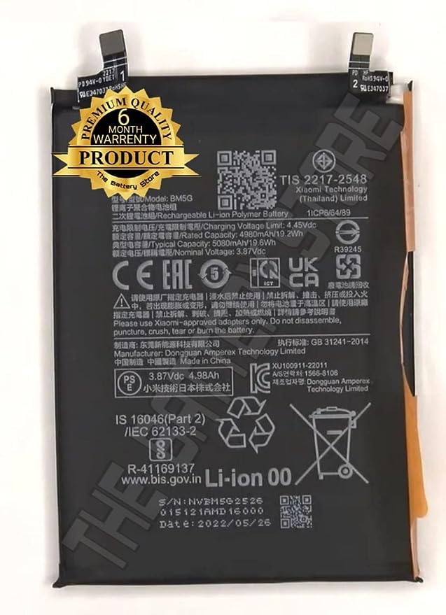 Image of Original BM5G Battery for Xiaomi Poco X4 GT 22041216G Battery with 6 Month Warranty ****(G000269)