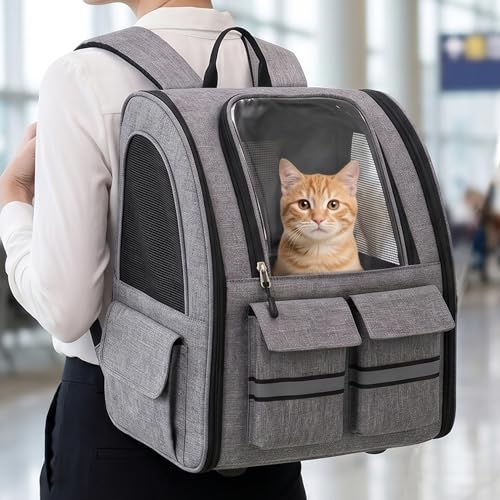 Sac à dos de transport pour chat soulagez votre dos grâce aux roues