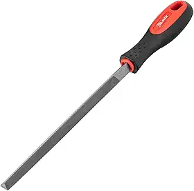 MTX Lima Triangular Murça 8" – Aço Temperado De Alta Qualidade, Dupla Linha Para Acabamento Fino, Cabo Ergonômico Antiderrapante, Ideal Para Metal, Madeira E Ajustes Precisos