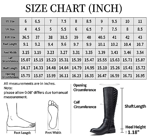 Vepose Women's 949 Riding Boots, Knee High Boots, Black, Size 9.5 Us -Buckle Boot(Cjy949 Black 09.5) #TOP2