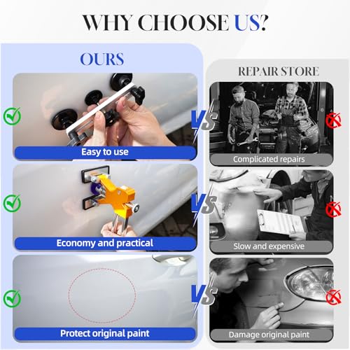 image for PXHTMPK Car Dent Puller Kit, Paintless Dent Remover Tool for Car, Easy
