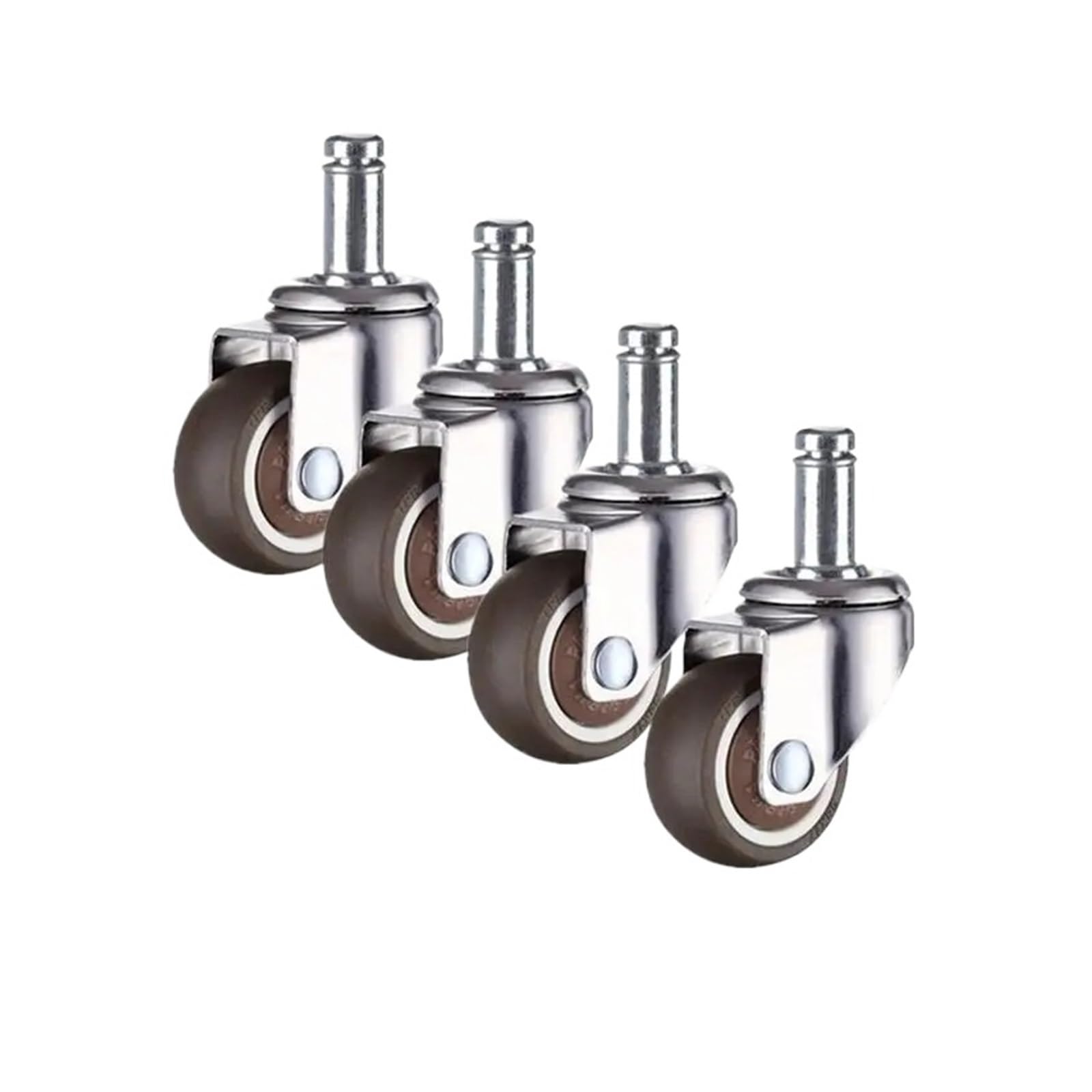 Mxxdmopd Plunger 4 Pieces/Lot 2 Inch Screw Circlip Wheel Tpr Rubber Silent Office Chair Boss Caster Single Load 27 Kg(Plunger)