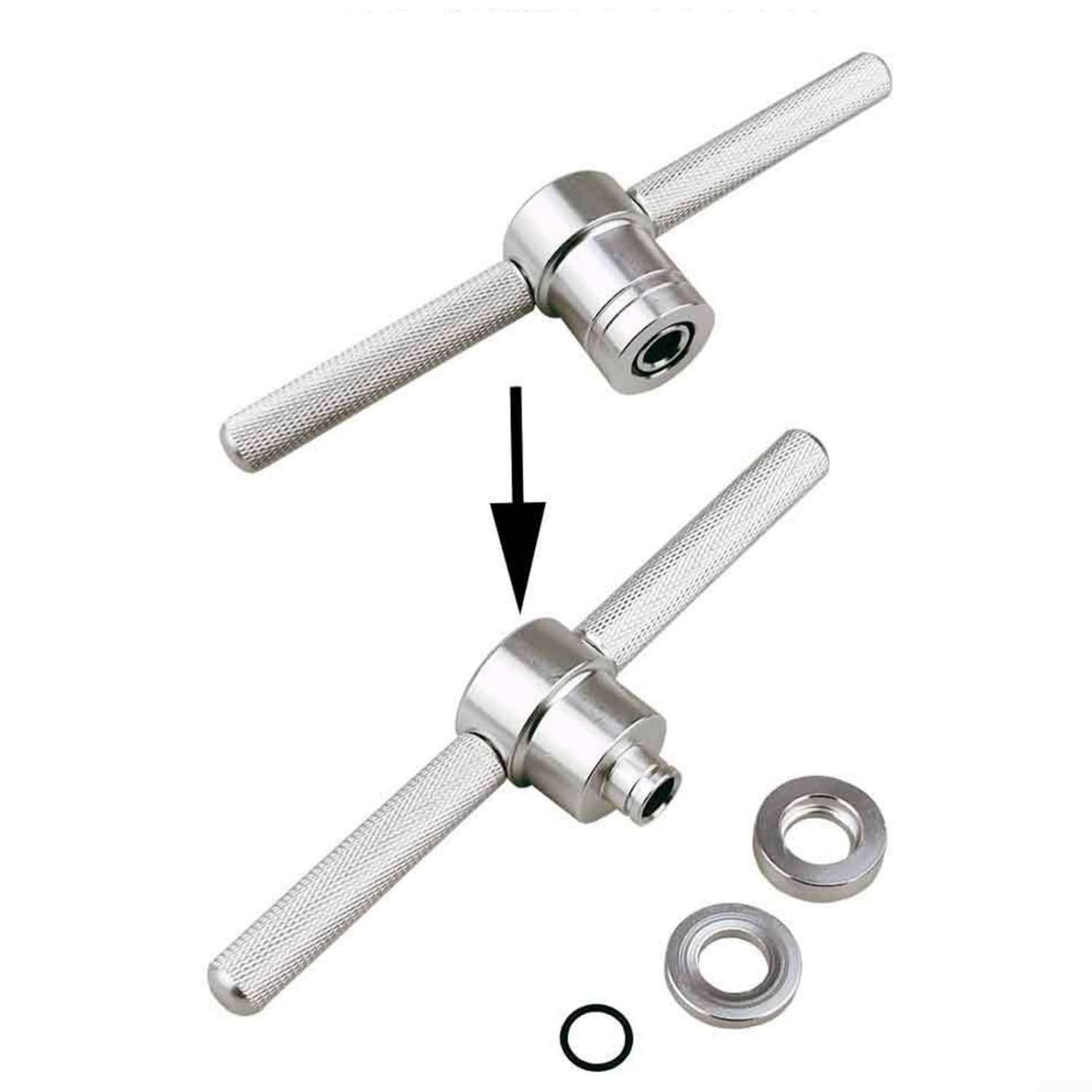 Kit de prensa de rodamientos de bicicleta, juego de herramientas universales de reparación de ciclismo con funda y herramienta de soporte inferior para una fácil instalación y extracción de