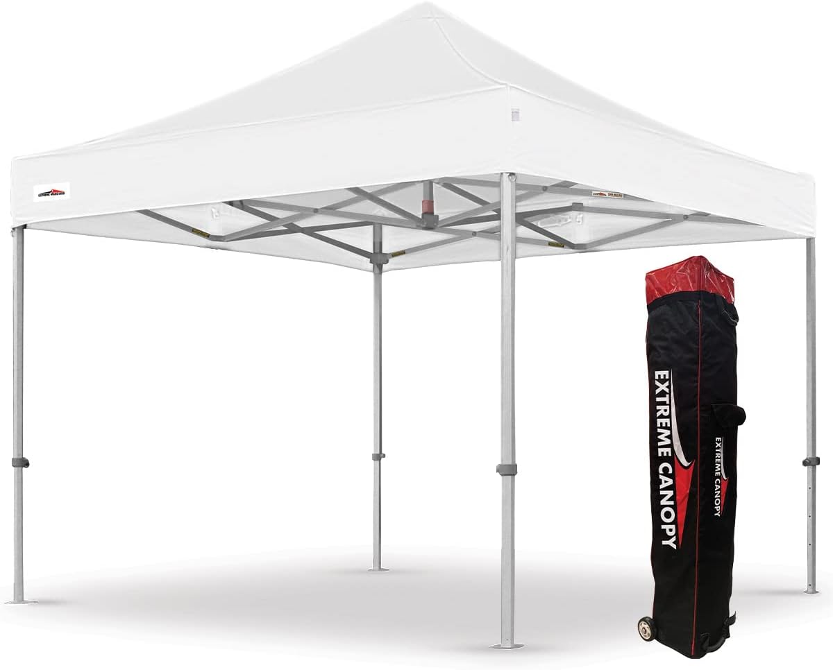 Extreme Canopy Commercial Heavy Duty Aluminum Instant Popup Canopy Tent (White, 10ft x 10ft)