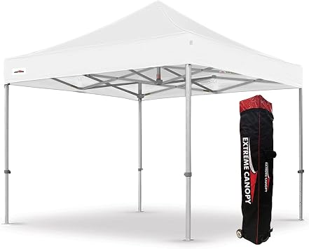 Extreme Canopy Commercial Heavy Duty Aluminum Instant Popup Canopy Tent White, 10ft x 10ft