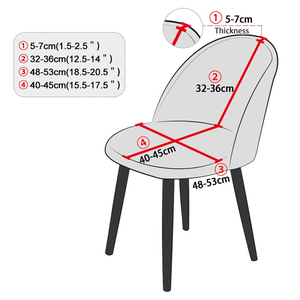1/2/4/6 Stück Entenschnabel Polar Fleece Stoff Stuhlbezug 2021 Große Elastische Kissen Sitzbezüge Mode Dekoration,Creme,4 Stück