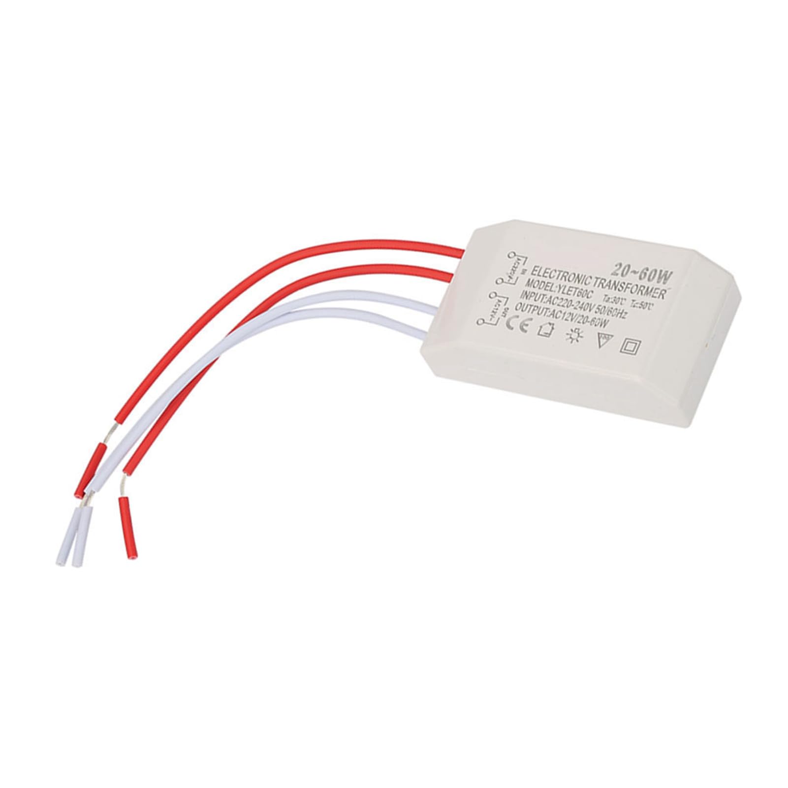 Trasformatore Elettronico Alogeno 20-60W 220V a 12V AC per Lampade Alogene G4 Illuminazione Nave Casa Negozio
