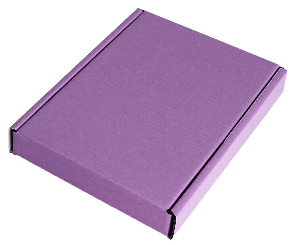 MEG4TEC 50 Pack Shipping Coloured Boxes A6/C6 Cardboard Large Letter PIP Mailing Gift Box (Purple, C6 (16cm x 11cm x 2cm))
