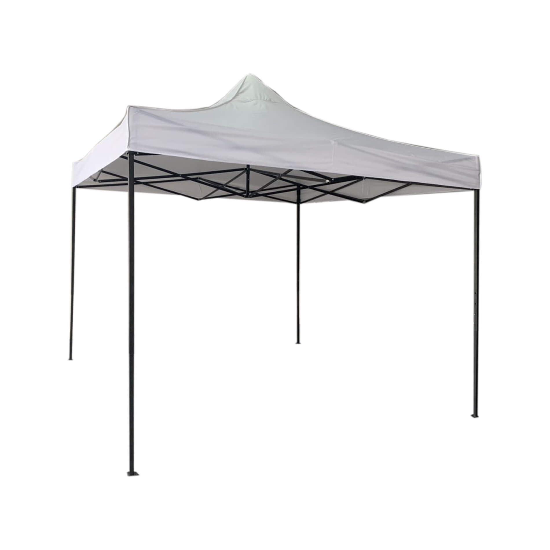 Rebecca Mobili Tonnelle en Accordéon Pavillon Blanc avec 4 Sacs de Poids Polyester Métal avec Sac de Transport Foires Terrasse Fêtes - 3,1x3x3 m (H x L x P) - Art. RE6326