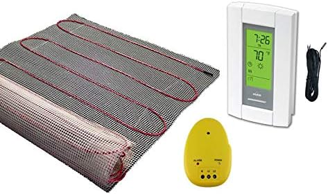 65 Sqft Warming Systems 120 V Electric Tile Radiant Floor Heating Mat with GFCI Protected Programmable Thermostat