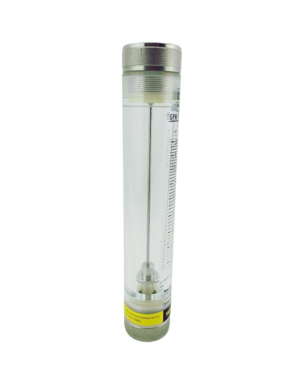 Rotámetro acrílico for tubería de agua, LZM-25G, H2O, líquido/gas de aire, medidor de flujo industrial, accesorio de acero inoxidable BSPT o NPT de 1" | 40-400 m3Ph for gas