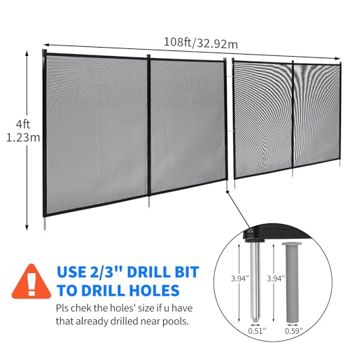 Cerca de seguridad removible para piscina 4ft x 108ft miniatura 7