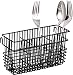 Sturdy Utensil Drying Rack Basket Holder (Black)