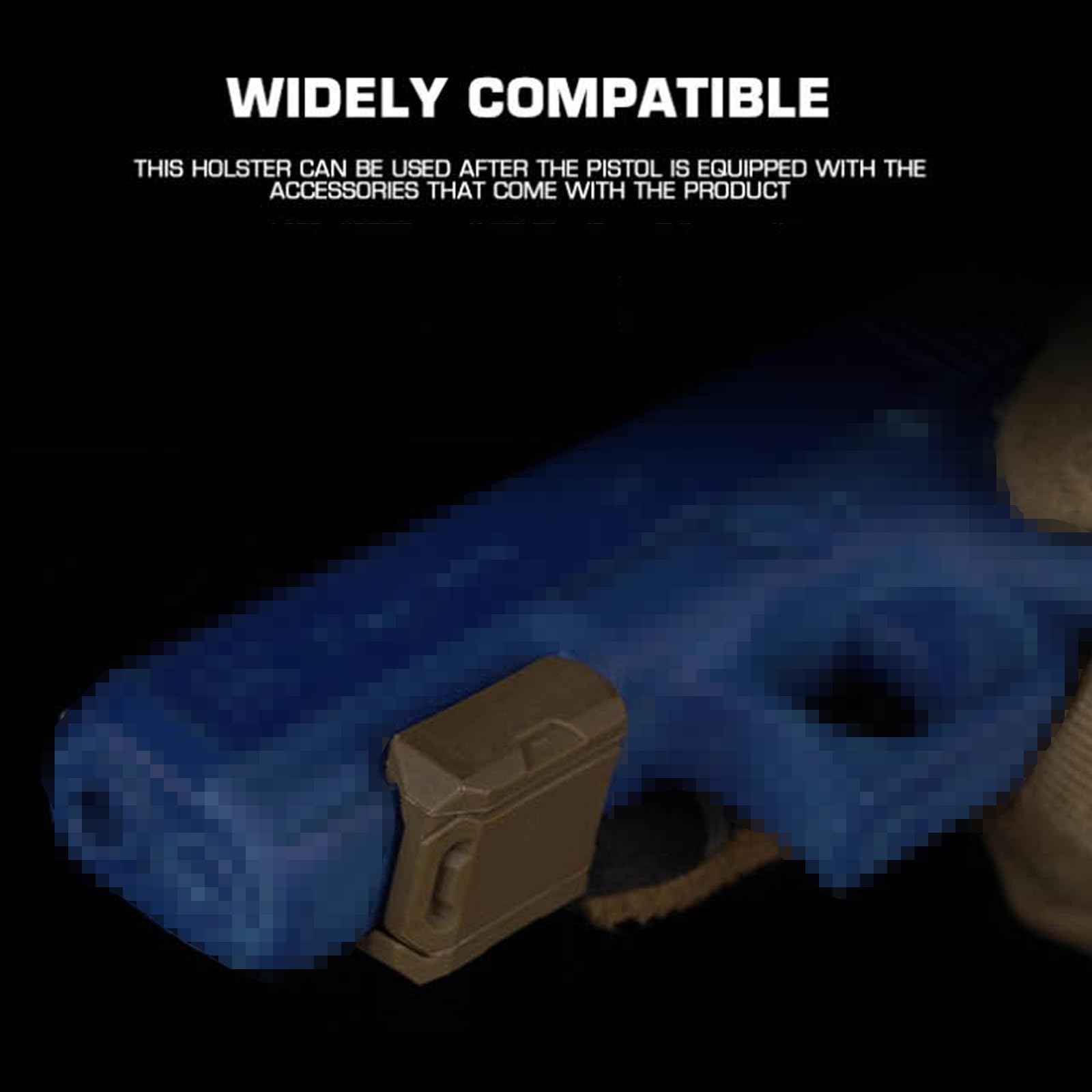 Fondina Tattica Per Pistola + Set Di Cinghie Per Coscia Con Sgancio Rapido QLS, Accessorio Universale Per Fondina Da Caccia Per Softair Paintball E Tiro