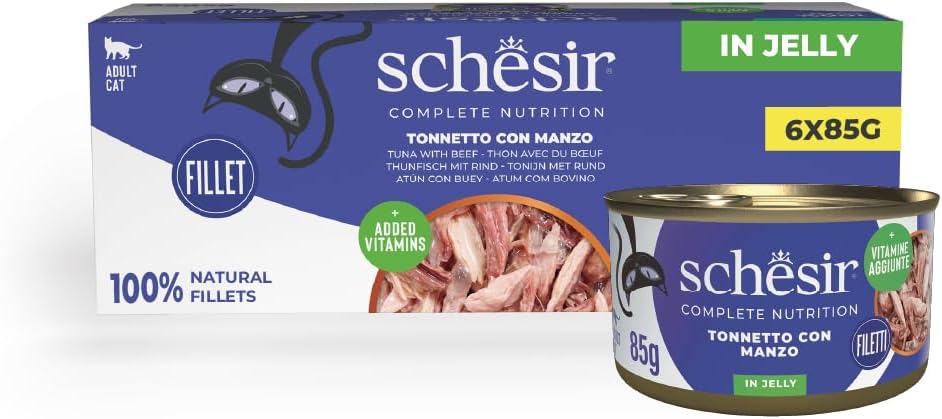 Schesir Yetişkin Kedi Konservesi 85 Gr Ton Balıklı + Sığır Etli
