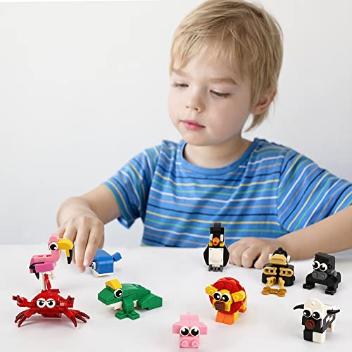 30 in 2 Mini Animal Building Blocks Toy Set, Animals Figures Stem Toys, Party Supplies Gifts Party Favor for Kids, Goodie Bags, Birthday, Carnival Prizes