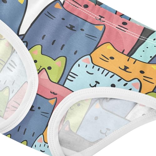 Cotton Toddler Girls Underwear Cartoon Cat Cute Panties Stylish Briefs Kids Undies 2t4