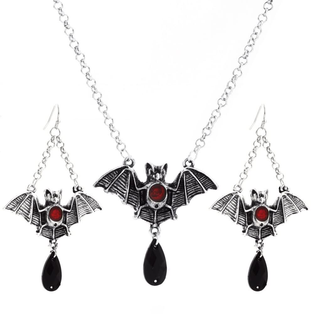 Boucles D'oreilles Pendantes Chauve-souris Gothiques - En Acrylique Et Alliage - Style Halloween Ou Déguisement - Pour Femmes Et Filles - 14