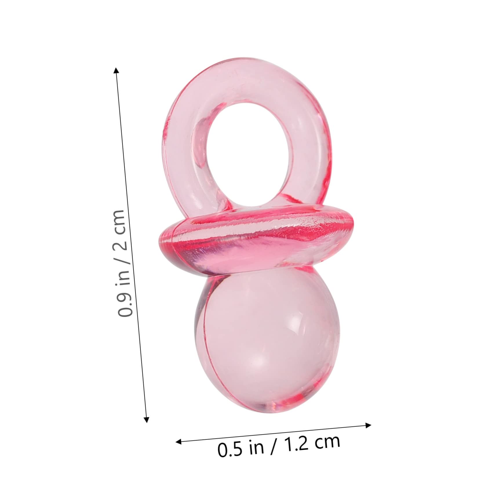 BESPORTBLE 100pcs Acrylic Mini Pacifiers for Shower Flower Shower Decorations Boy Favors