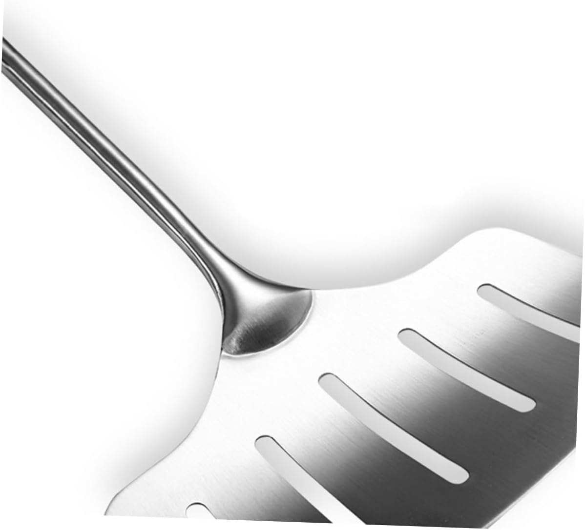 Widened Stainless Steel Slotted Fish Spatula for Griddle Cooking