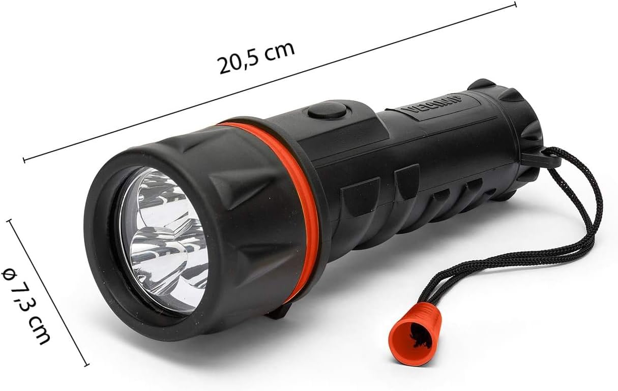 Velamp 3 LED Flashlight with dimensions