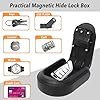 Magnetic Key Box for Under Car, Hide a Key Outside with Combination Lock Box, Resettable Safe Security Code Lockbox with 5 Strong Magnets, Anti-drop Magnetic Holder Under Car, Truck, Outdoor (1,Black)