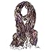 Scarfand's Small Floral Scarf (Brown)