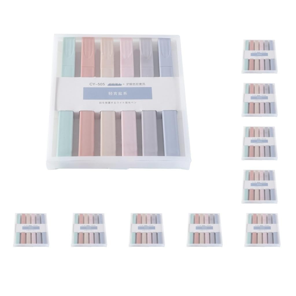 10 Set 6 Stück Kawaii Textmarker Stifte Set für Büro DIY Fotoalbum Mädchen Geschenke B, Stil B