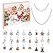 Becoyou Calendrier de Lavent ,Calendrier de Lavent Enfant Avec Bracelets et colliers et 23 Accessoires de Décoration de Noël Cadeaux Surprise Pour Enfants, Garçons et Filles et Cadeau de Noel