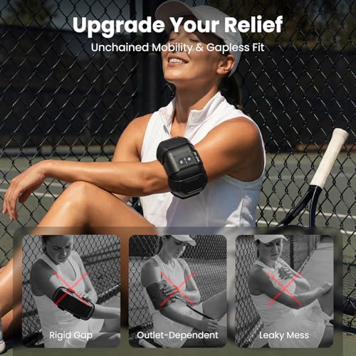 Image of BOB AND BRAD 3 in 1 ThermArmor Cordless Thermal Cube & Electric Heating Pad Ice Pack with Instant Heat Cold Alternation, Hot /Cold Use, 45 Snug-Hinge & FSA-HSA Eligible for Knee Shoulder Elbow