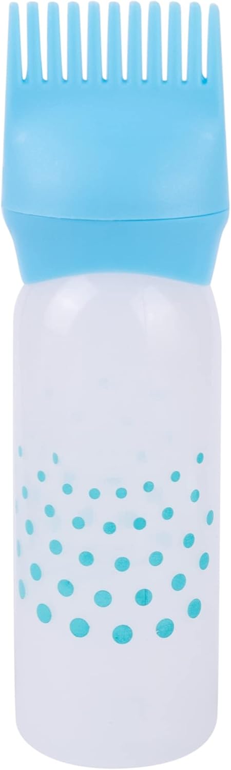 Framendino, 3 Pack Root Comb Applicator Bottle with Graduated Scale Colorful Plastic Squeeze Bottle Applicator Brush for Hair Dye Home Salon 6 oz : Beauty & Personal Care