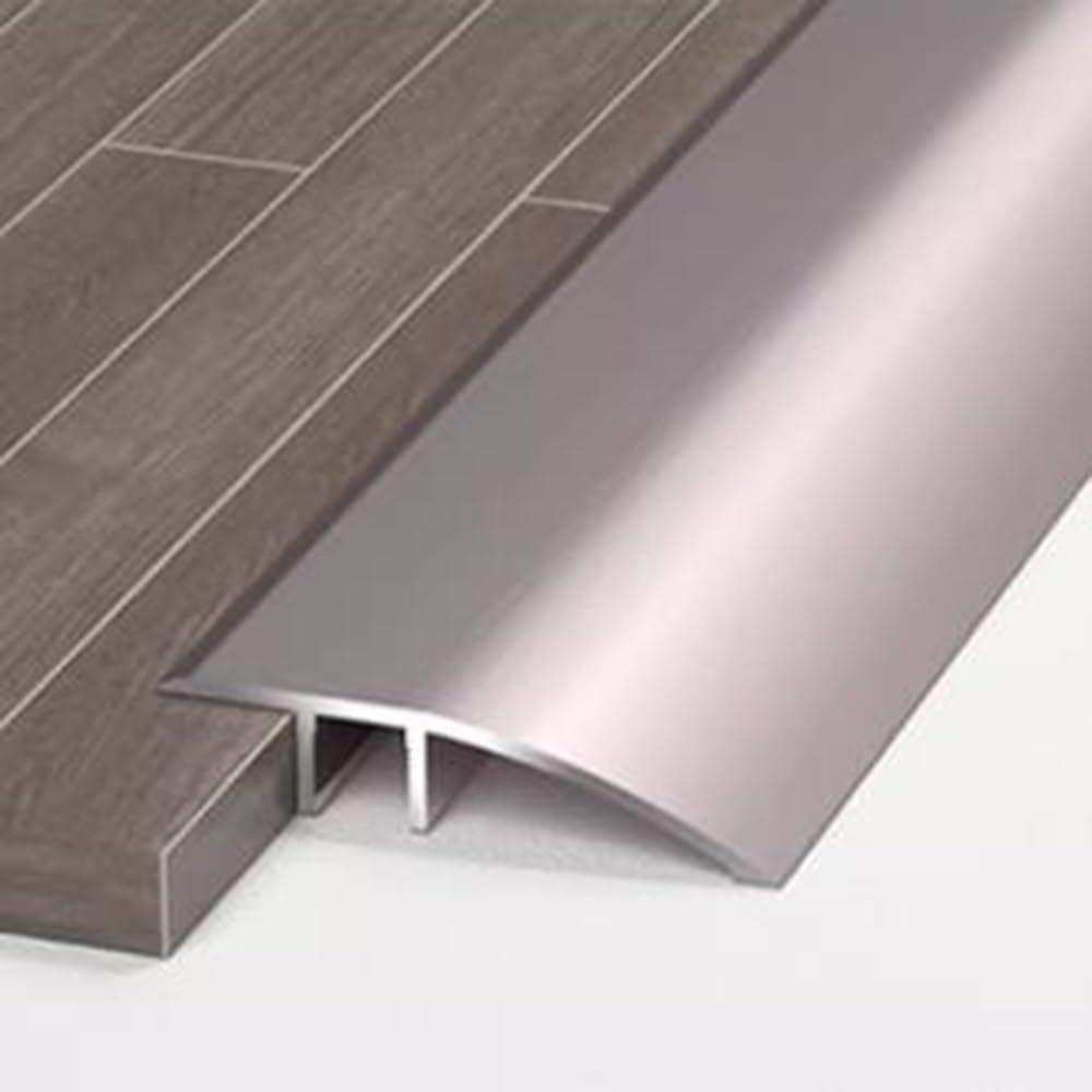 Floor Transition Strip 35.4in/90cm Threshold Strip Aluminum Transition Edging Trim Black Threshold Ramp for Joining Floor Gaps Carpet Tiles(Pink)