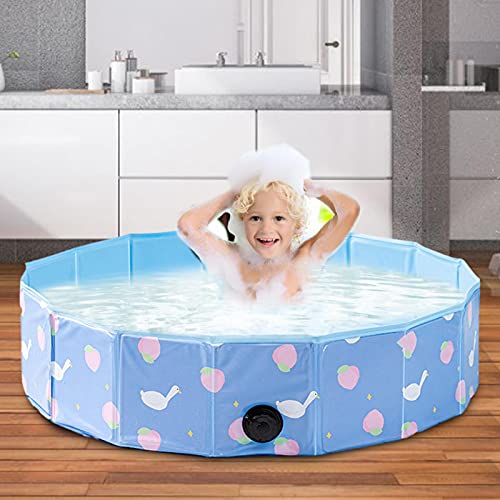 Conjunto de capa e piscina dobrável portátil para animais de estimação de crianças, piscina de verão
