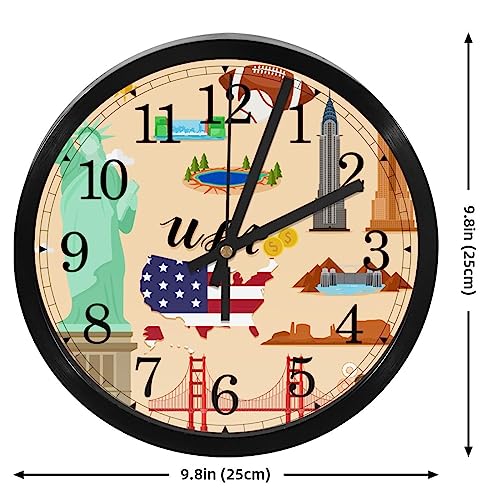 Horloge murale silencieuse mécanisme quartz durable pour bureau - 5