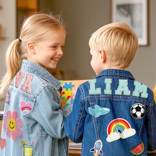 Personalized Denim Jacket, Customized with Children's Names, Back to School Outfits for Girls Boys, Birthday Gifts for Boys and Girls Ages 1-8, Baby Shower Gifts, Toddler Clothing3