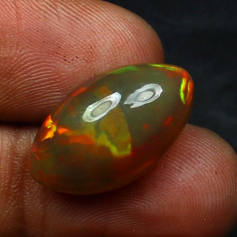 Opale éthiopienne cabochon ovale AAA pour remplacer une pierre de joaillerie