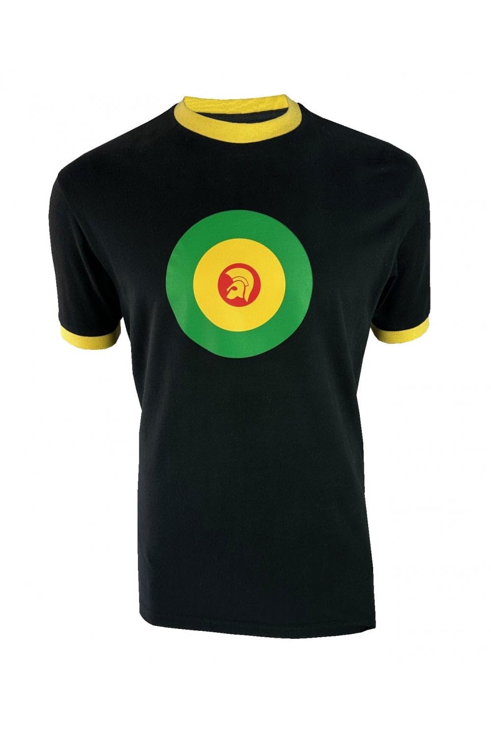 Trojan Men's Black Target Ringer Tee Tr/9036 4XL