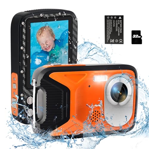 Waterproof Digital Camera 17FT 30MP Small Underwater Cameras with a Battery and 32GB Micro Card,Waterproof Camera for Snorkeling Fill Light Compact Cameras Waterproof Digital Camera 17FT 30MP Small Underwater Cameras with a Battery and 32GB Micro Card,Waterproof Camera for Snorkeling Fill Light Compact Cameras