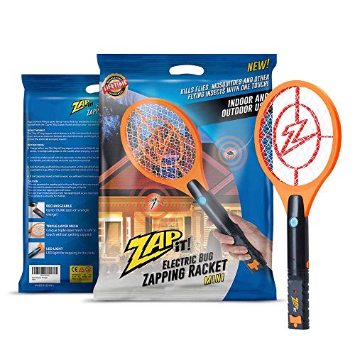 ZAP IT! Bug Zapper Rechargeable Mosquito, Fly Killer and Bug Zapper Racket