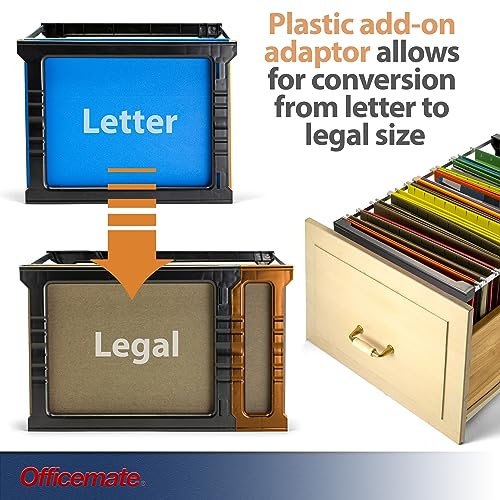 Officemate Plastic Hanging File Folder Frame, 18 Inch, Letter and Legal Size. 1 Set (91961), Assorted Colors - Image 5