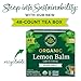 Traditional Medicinals Tea, Organic Lemon Balm, Calms Nerves & Supports Digestion - 48 Tea Bags