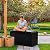 Greesum 100 & 31 Gallon Black Resin Deck Boxes for Patio Furniture, Garden Tools Storage