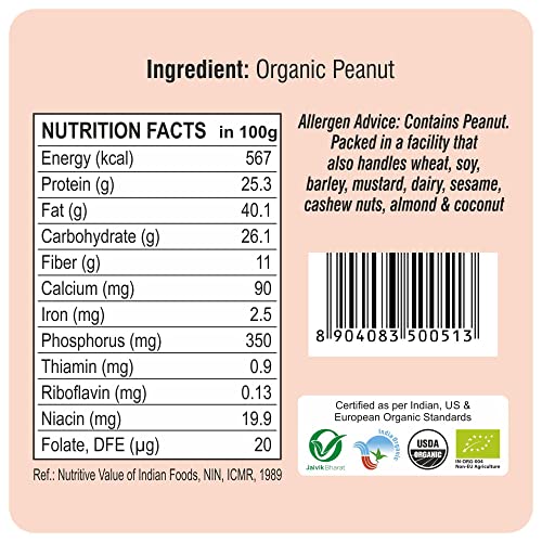 Image of 24 Mantra Organic Raw Peanuts /Moongphali - 1 Kg | Pack of 5 | Chemical Free & Pesticides Free | Unadulterated | Healthy Snack | Versatile Ingredient