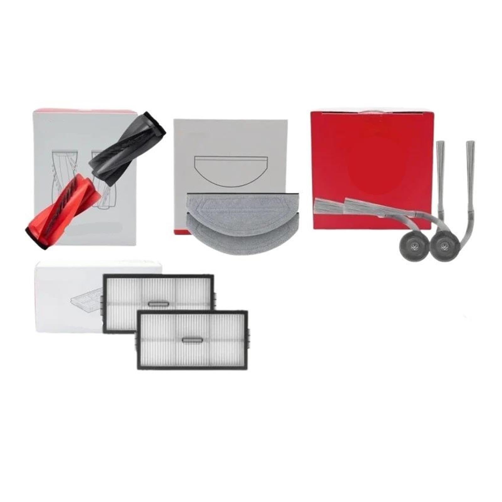 Opcional, Compatible con Roborock,Saros 20 Sonic, Accesorios, Filtro, Cepillo Principal/Lateral, Bolsa De Polvo for Fregona S10 MaxV Ultra, Piezas De Repuesto(Set b)